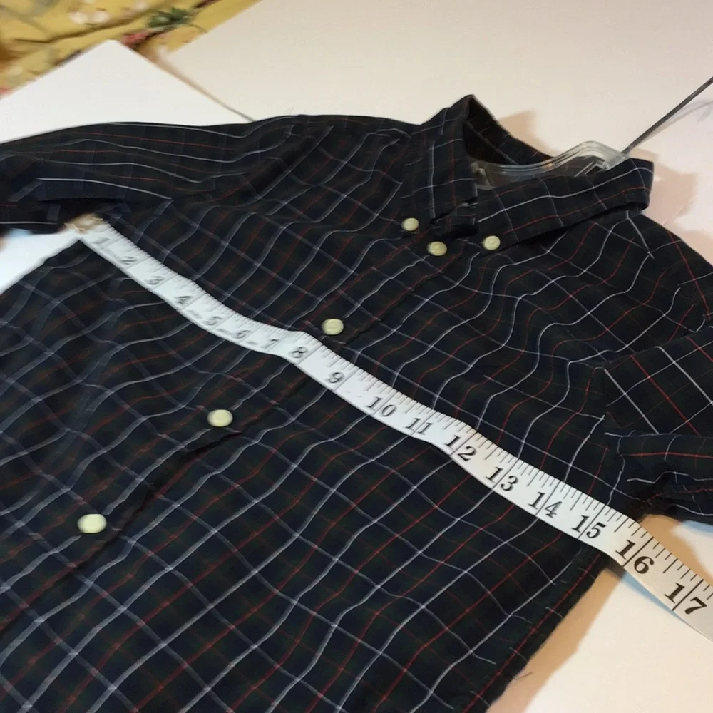 Ralph Lauren  Cotton Plaid Button Down Shirt Size 7